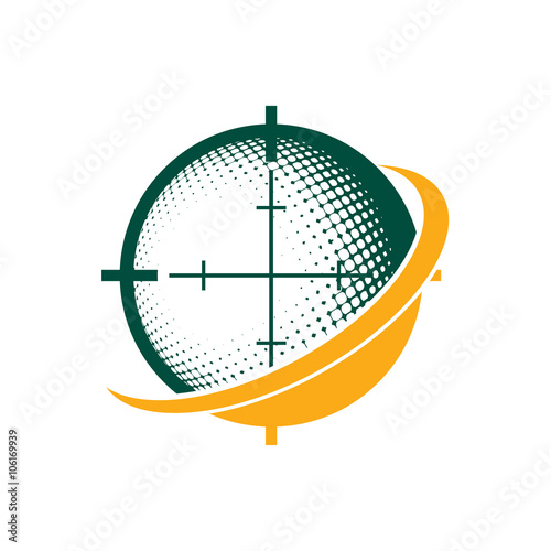 Accurate Shot Target Golf World Master Illustration