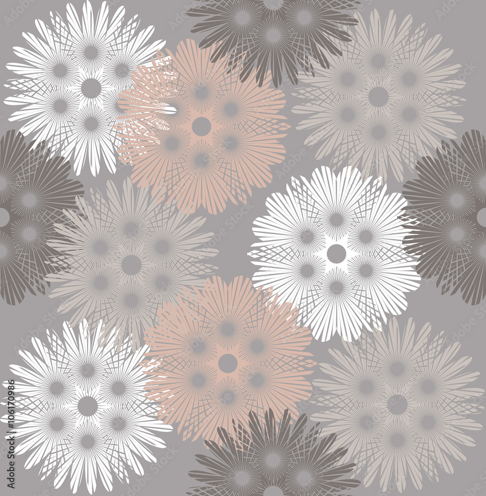 Decorative seamless pattern with abstract flowers Decorative seamless pattern with abstract flowers