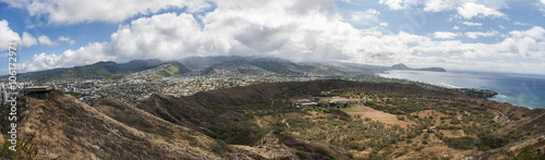 Diamond Head View Panoramic - Hawaii 