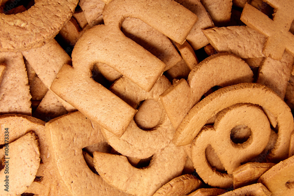 Fototapeta premium gingerbread alphabet