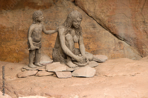 Bild auf Leinwand Depiction of Prehistoric Life