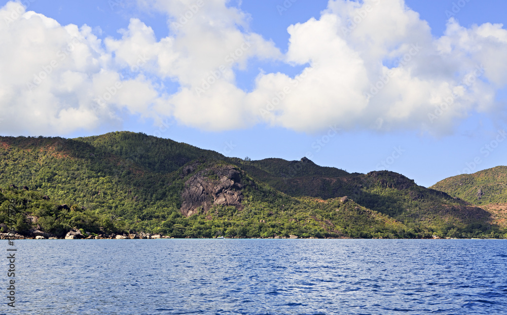 Beautiful Praslin Island in Indian Ocean. Beautiful Praslin Island in Indian Ocean.