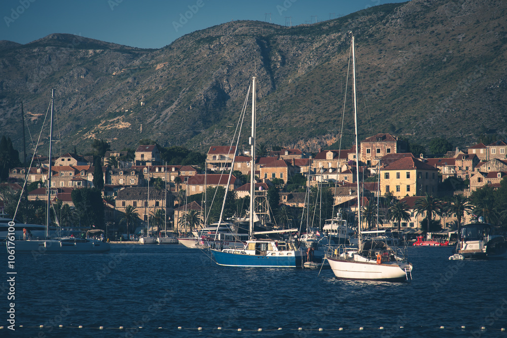Beautiful, sunny landscape of southern Croatia, Dalmatia