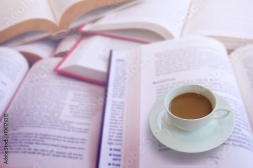 Coffee with book