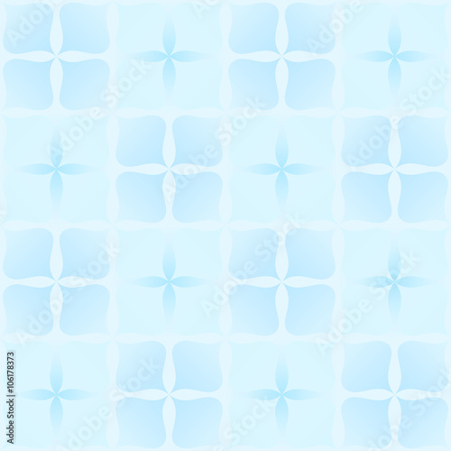 Sweet Gradient Soft Blue Background Checkered Pattern Decorated with Sweet Color Four Petal Flower Texture Background Wallpaper Illustration