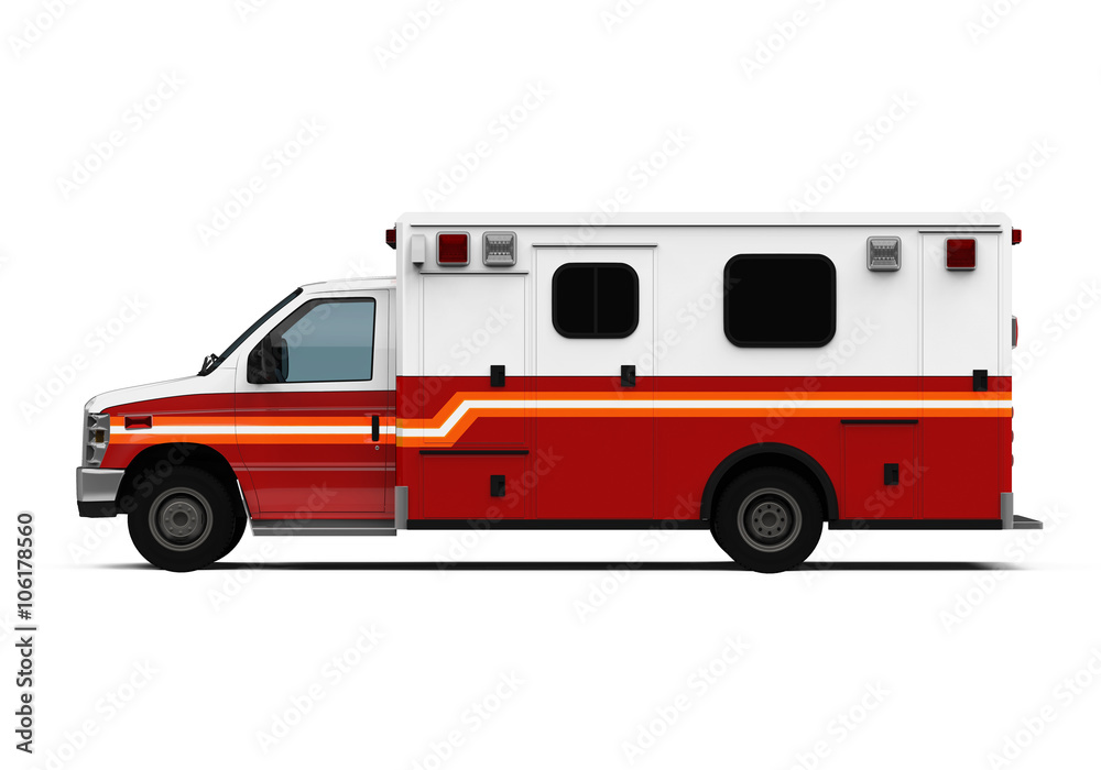 Ambulance Car Isolated