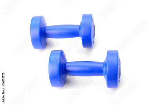 Two dumbbells Isolated on white background
