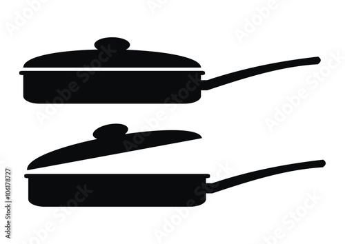 frying pan with lid