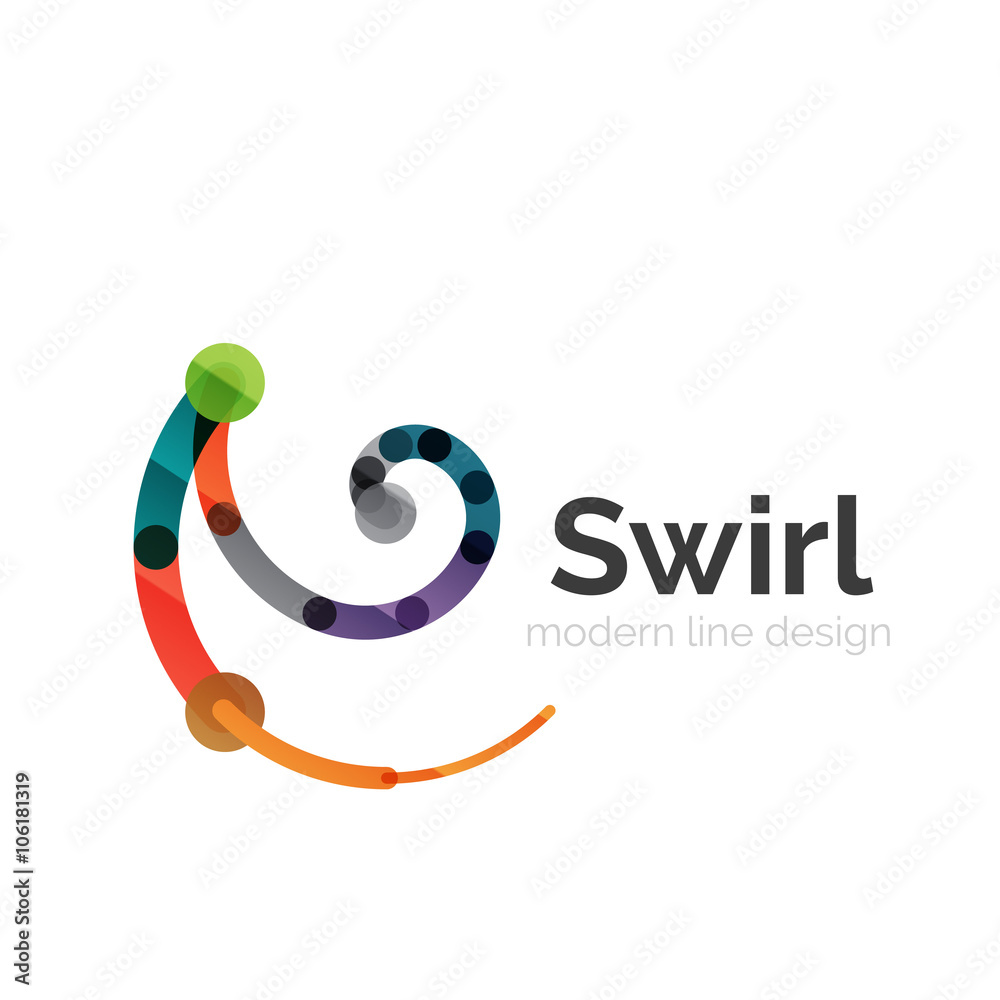 Vector swirl circle logo