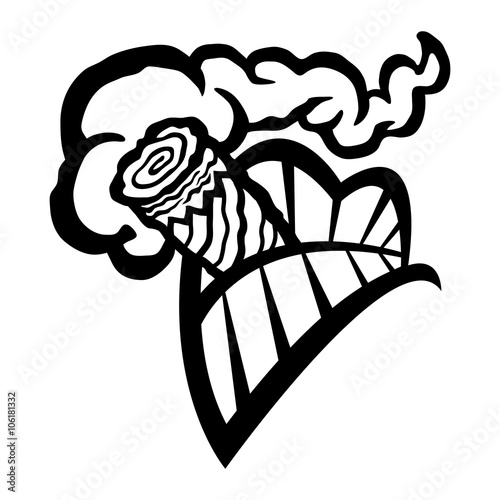 Cigar Smoking Mouth Teeth vector icon