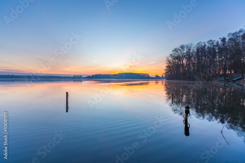 Lake alndscape at sunrise