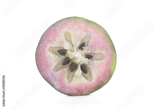 Half,Star Apple, Chrysophyllum Cainito,( Golden Leaf Tree), Nort photo