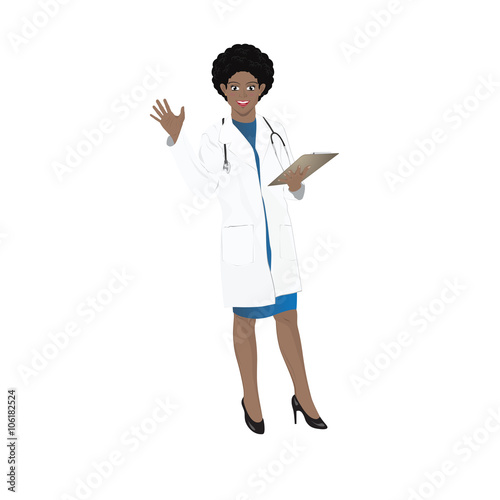 Female doctor vector illustration