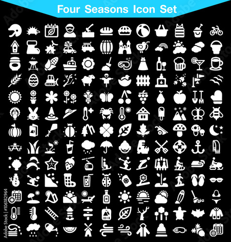 Four Seasons icon set 