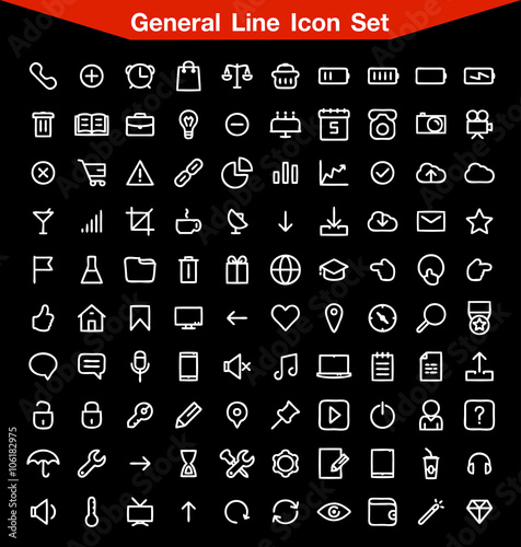 General line icon set 