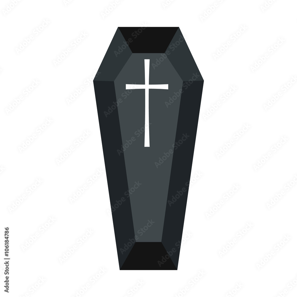 Obraz premium Black classical coffin icon