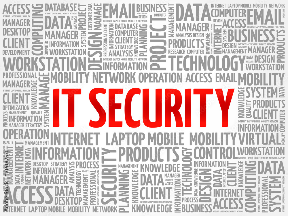 IT Security word cloud concept IT Security word cloud concept