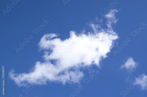 White cloud of blue clear sky