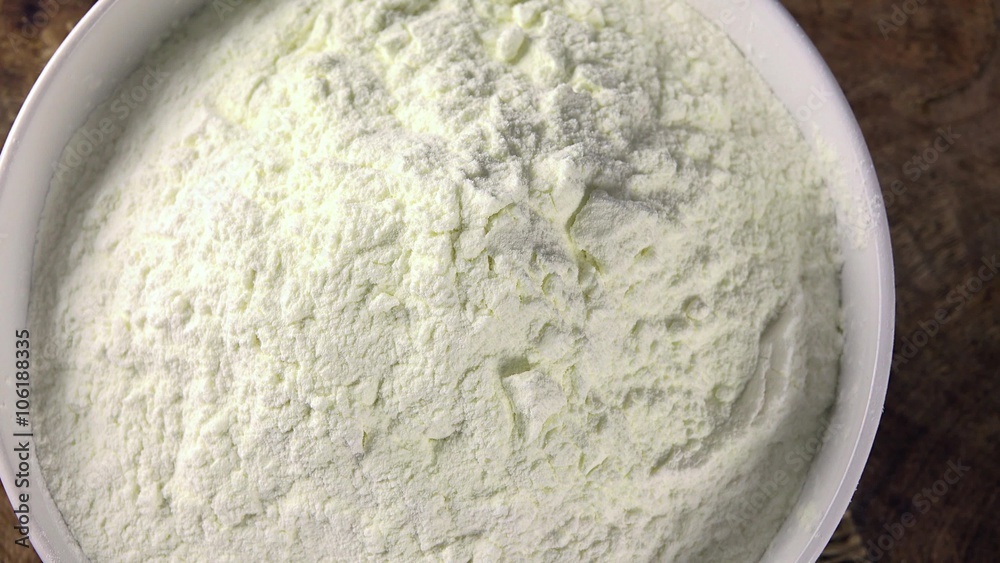 Semaless loopable rotating Milk Powder as detailed 4K UHD footage Semaless loopable rotating Milk Powder as detailed 4K UHD footage