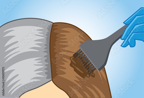 Dye white hair to brown
