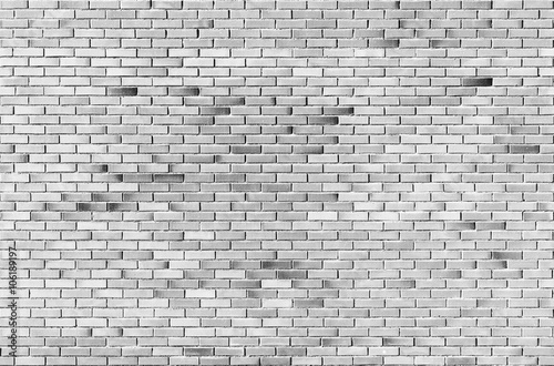 White brick wall, seamless background texture