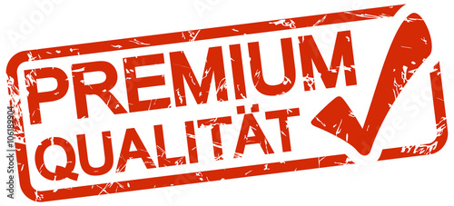 red stamp with text Premium Qualität
