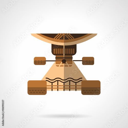 Longboard part flat color vector icon