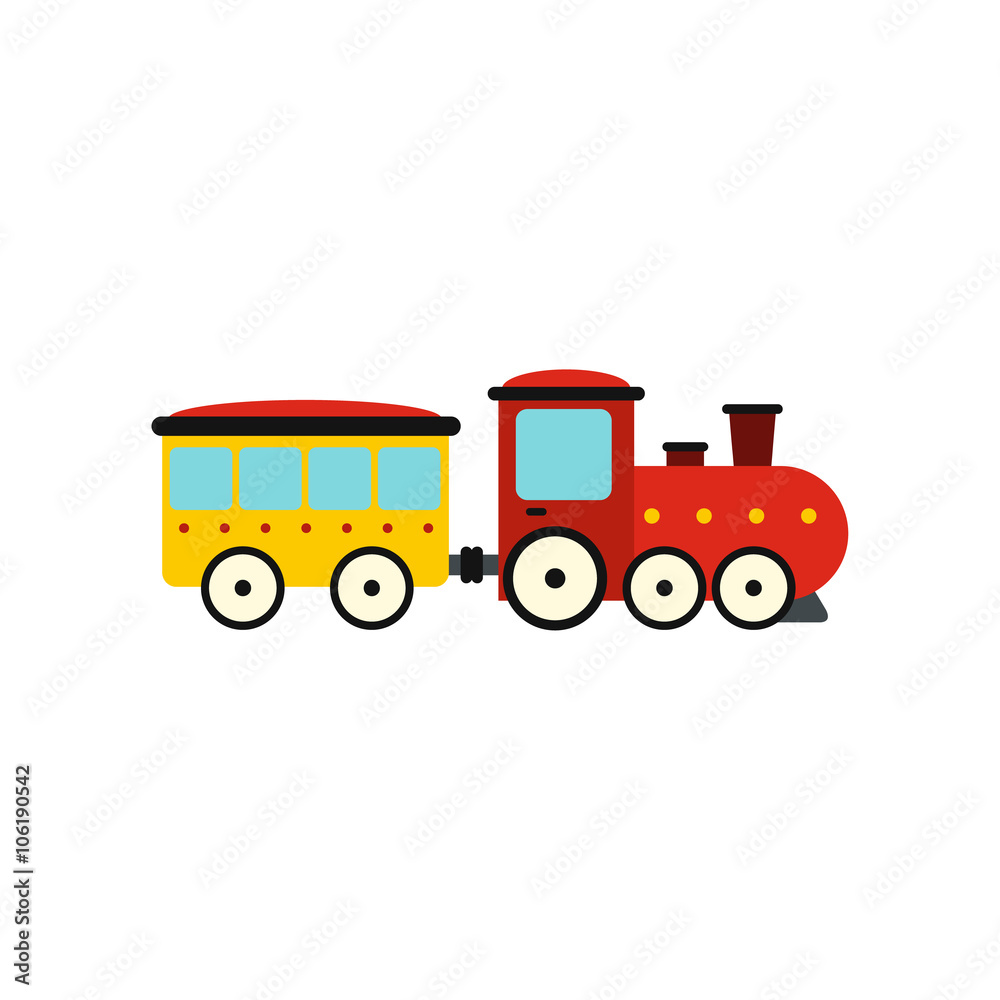 Train in amusement park icon 