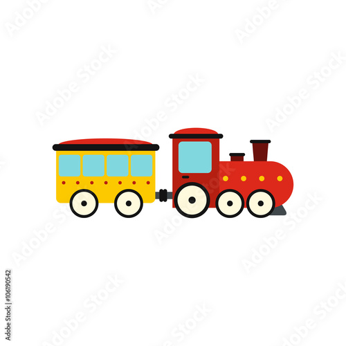 Train in amusement park icon 