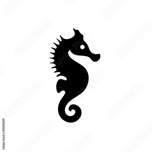 Sea Horse vector icon.