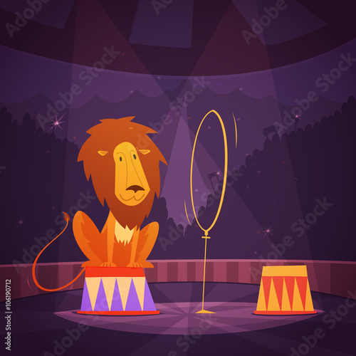 Circus Lion Illustration 