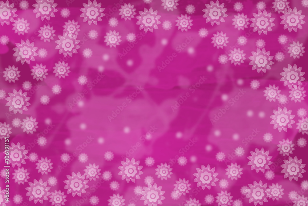 dark raspberry textured background with a scattering of flowers on the edges dark raspberry textured background with a scattering of flowers on the edges
