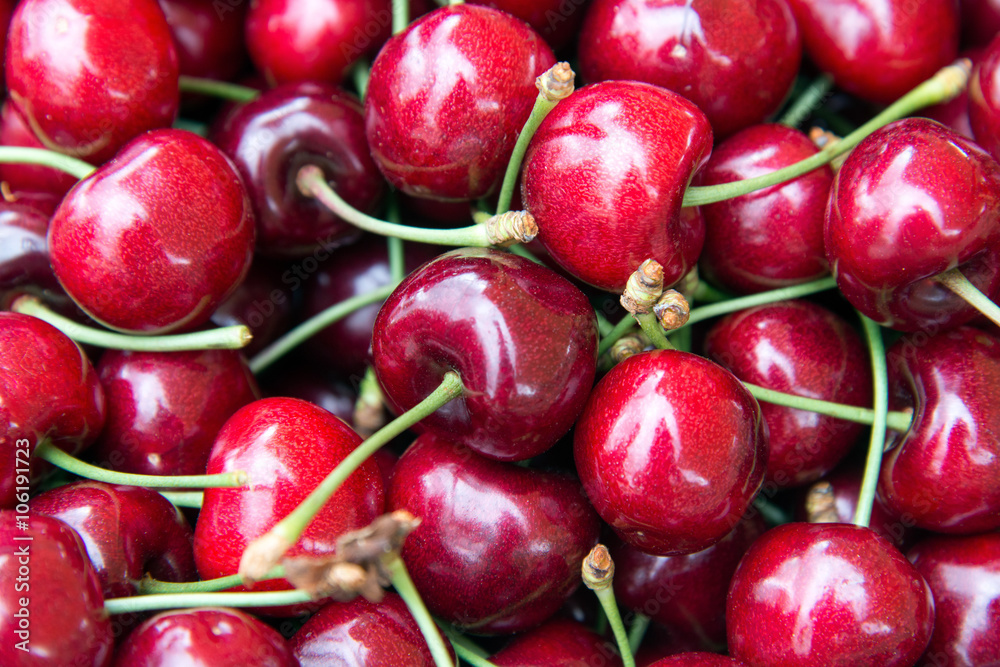 Close up rote Kirschen Close up rote Kirschen