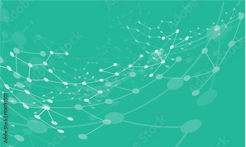 Abstract vector background medical substance and molecules.