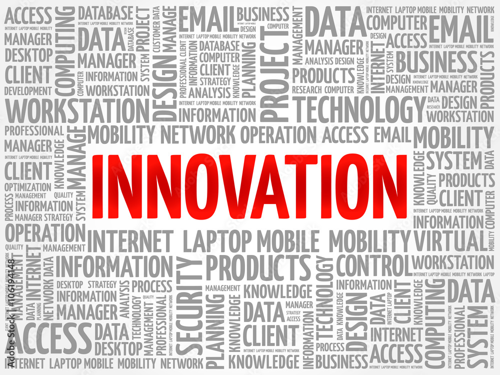 INNOVATION word cloud, business concept INNOVATION word cloud, business concept