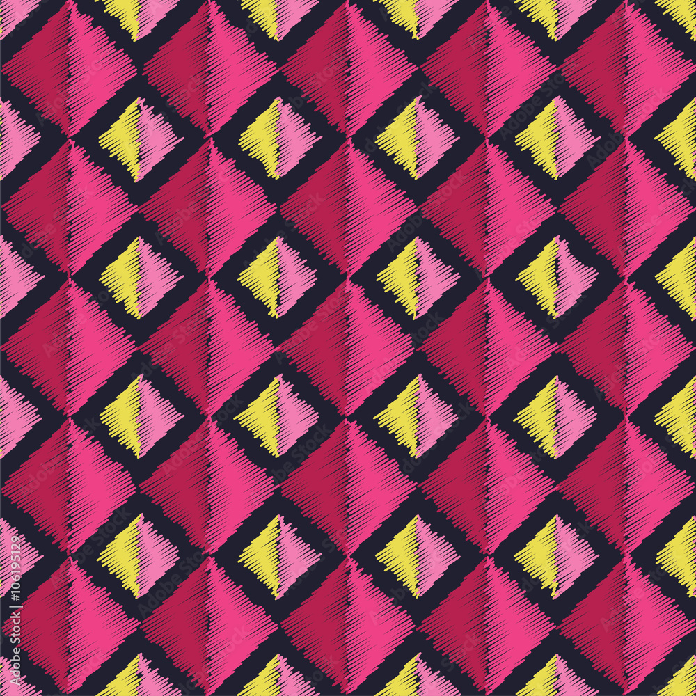 Fototapeta premium Ethnic boho seamless pattern. Print. Repeating background. Print. Cloth design, wallpaper.