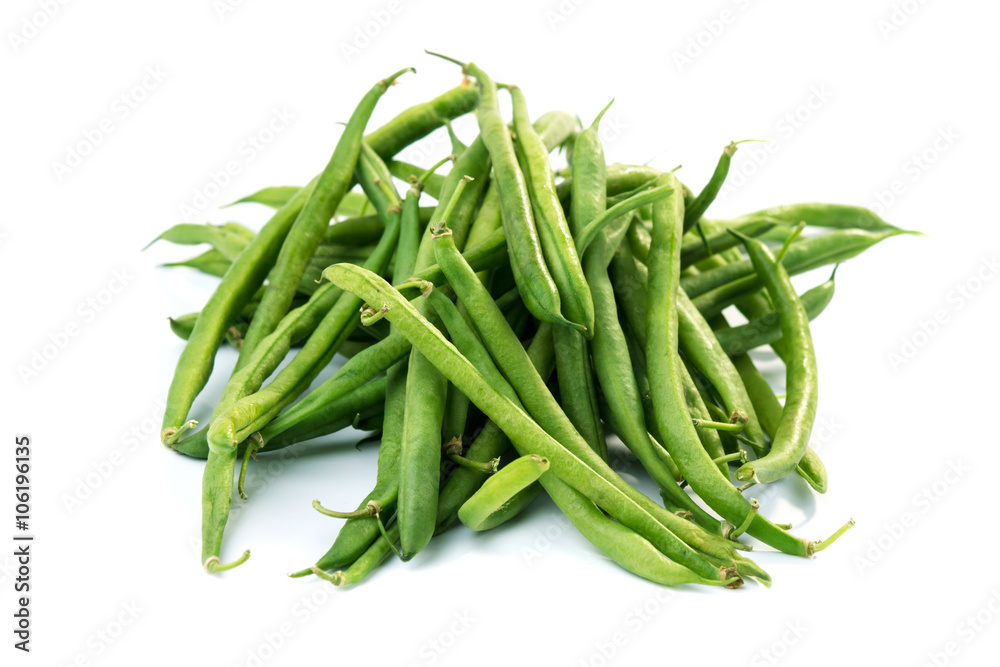 Green beans isolated on a white background. Green beans isolated on a white background.
