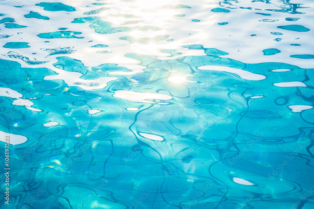 Blue swimming pool rippled water detail Blue swimming pool rippled water detail
