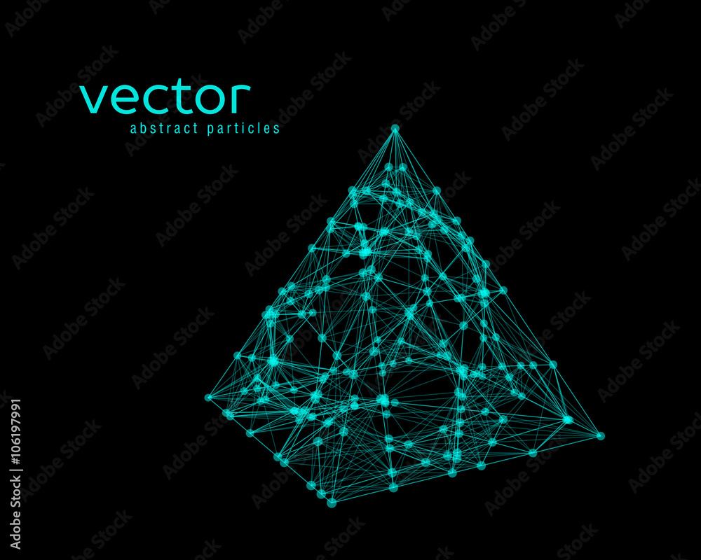 Abstract vector illustration of pyramid