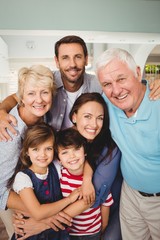 Portrait of cheerful family