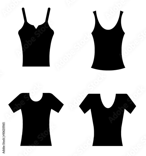 Débardeur et T-shirt femme en 4 icônes