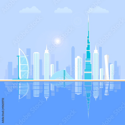 Dubai - the largest city in the United Arab Emirates  the administrative center of Dubai.