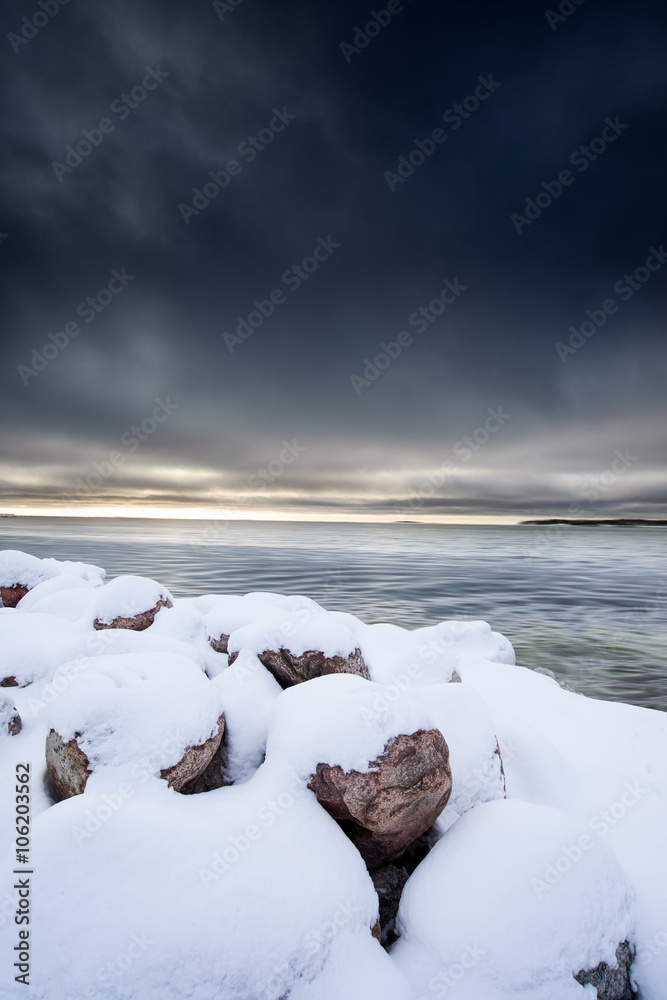 Arctic Sunset Winter Landscape
