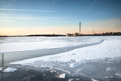 Obraz na płótnie Winter evening Landscape w salonie