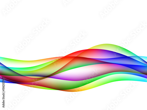 dinamyc flow, stylized  waves, vector photo