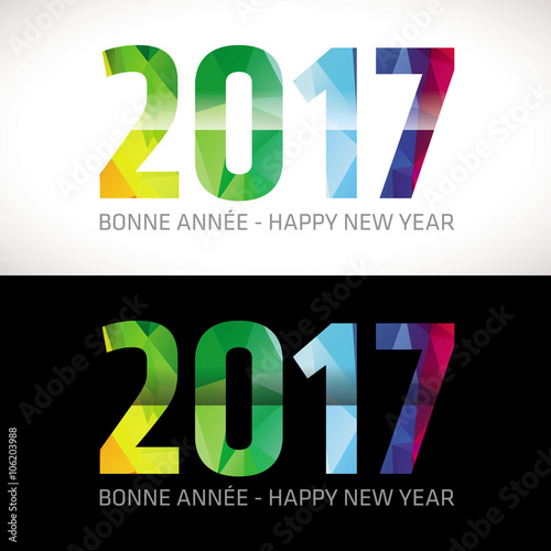 nouvel an 2017 polygone couleurs