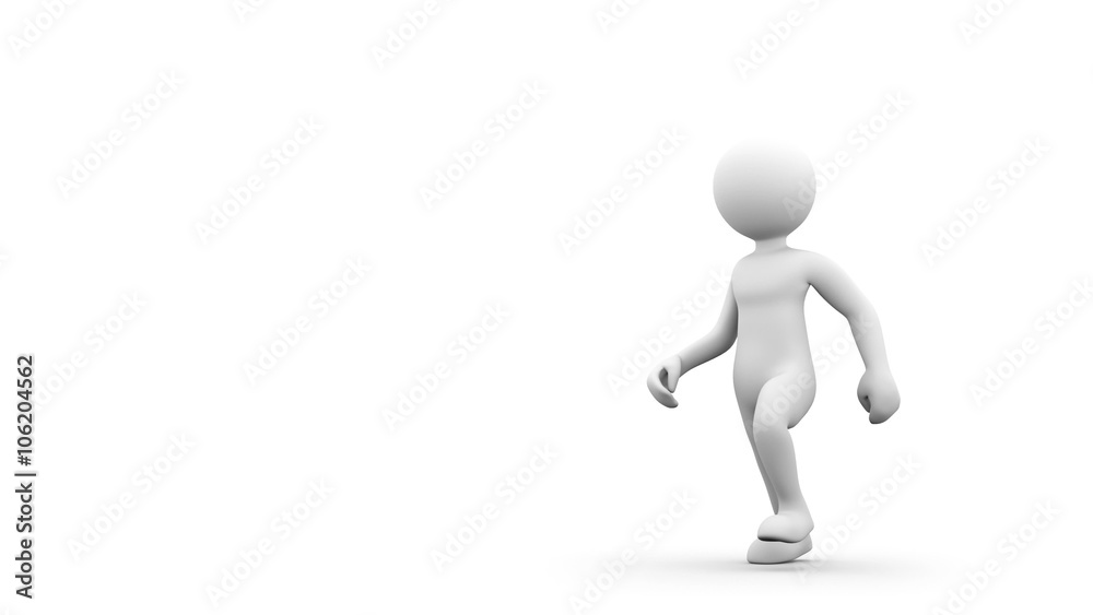 3D character man, person walks.With an alpha matte. 3D character man, person walks.With an alpha matte.