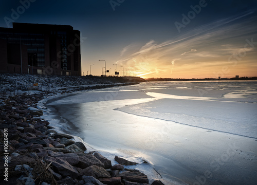 Winter Sunset Landscape