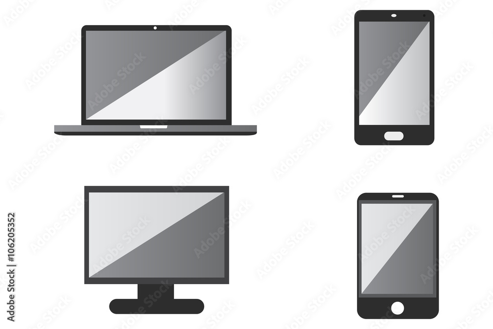 Laptop mobile phone tablet monitor icon Laptop mobile phone tablet monitor icon