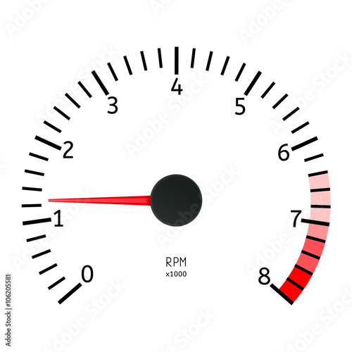 Tachometer scale